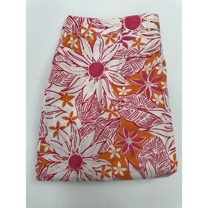 Lilly Pulitzer Pink Daisies Floral Vintage Capri Pants Women's Size‎ 4